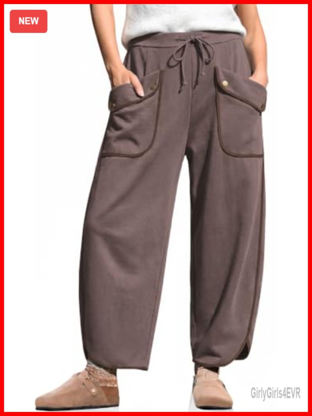 Barrel Sweatpants Women Wide Leg Baggy Lounge Track Pants Cotton Blend